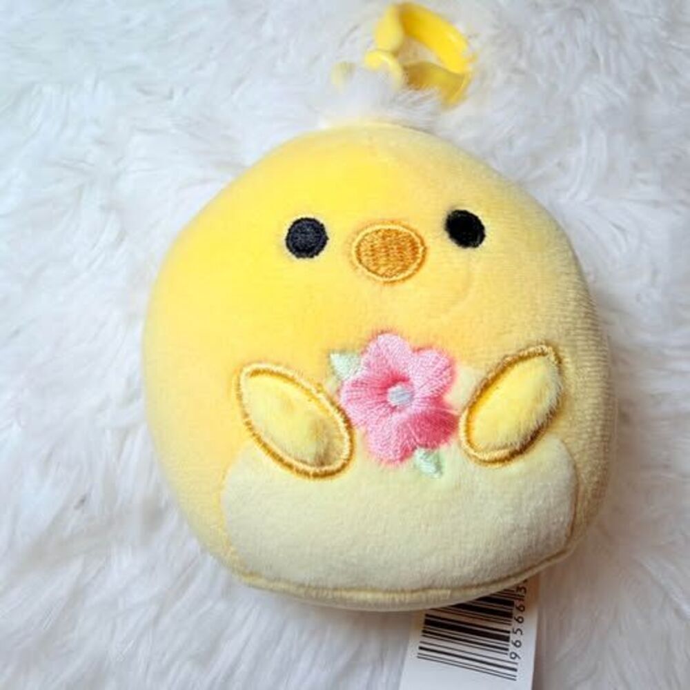 Squishmallows Chick Clip NWOT Yellow Plush Keychain - Picture 6 of 7